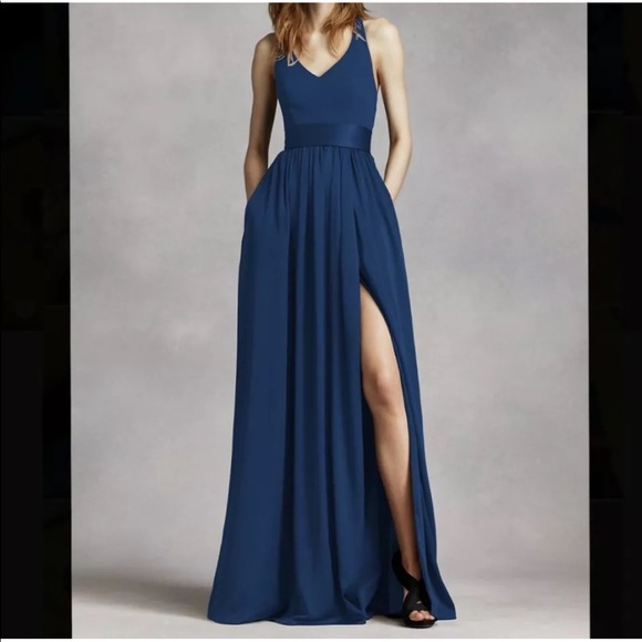 Vera Wang WHITE Halter Gown - Picture 5 of 7